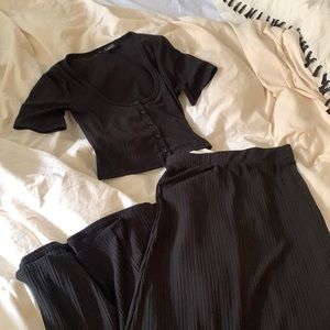 2 piece skirt and top AE studio